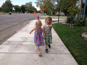 Bulbouts make Parkview Avenue's sidewalks safer for children and others (Photo courtesy of Heather Phillips.)