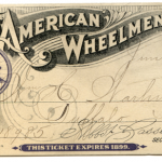 An example of a turn-of-the-century League of American Wheelmen membership card.