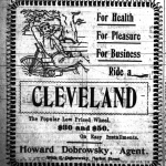 Display ad for Cleveland bicycles, Daily Free Press, April 11, 1900
